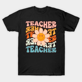 Teacher Daisy Colorful Elementary School Teacher T-Shirt